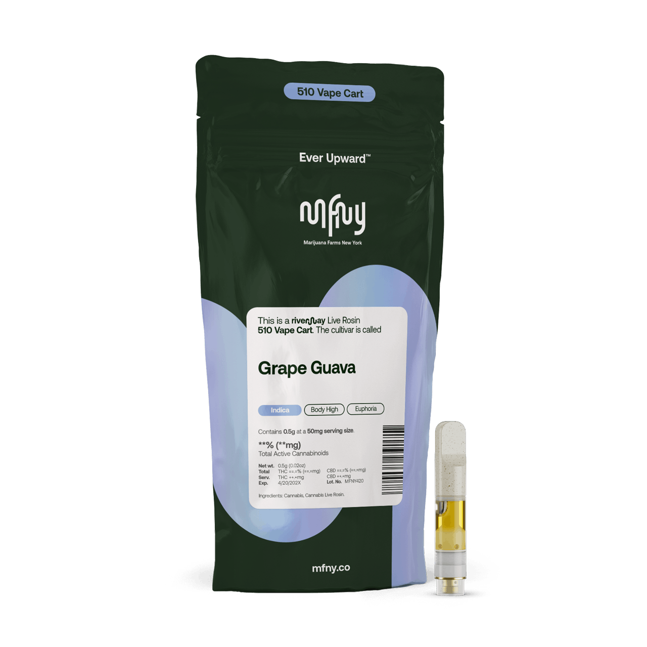 Photograph of product: MFNY | Grape Guava | Live Rosin Cart | 0.5g