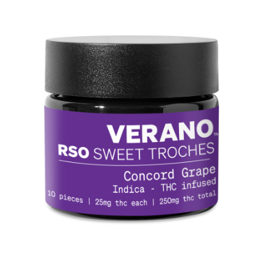 Photograph of product: Concord Grape RSO Sweet Troches | 25mg/10ct