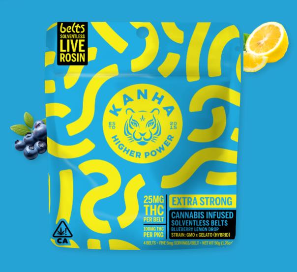 Photograph of product: Live Rosin Sour Belts - Blueberry Lemon Drop