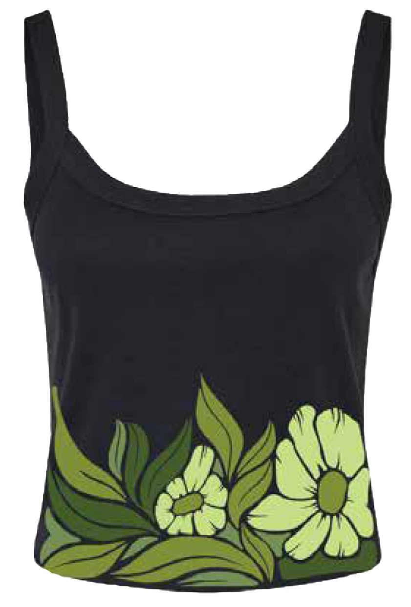 Photograph of product: Floral Tank Top - Green - S