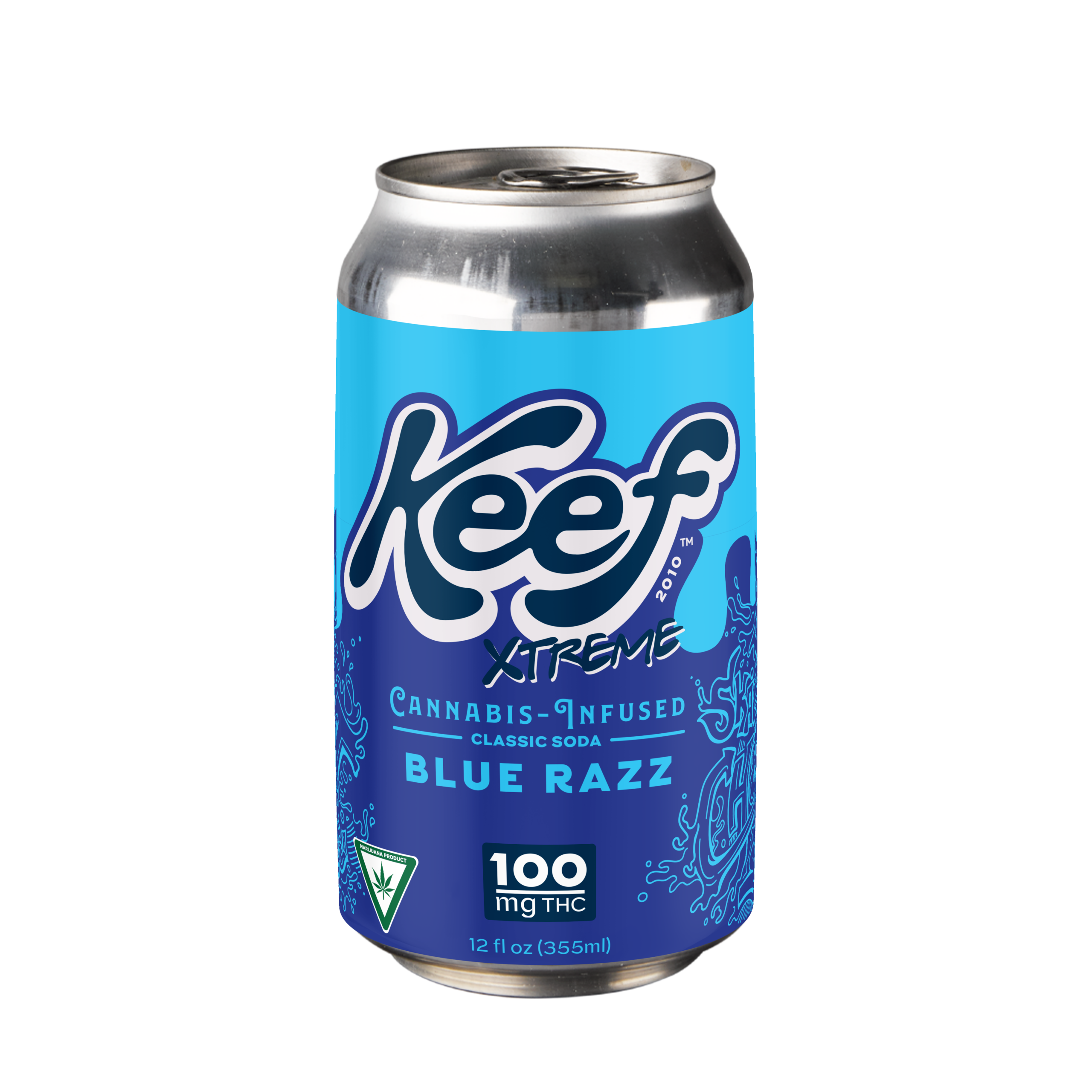 Photograph of Product: Blue Razz 100mg Keef Soda
