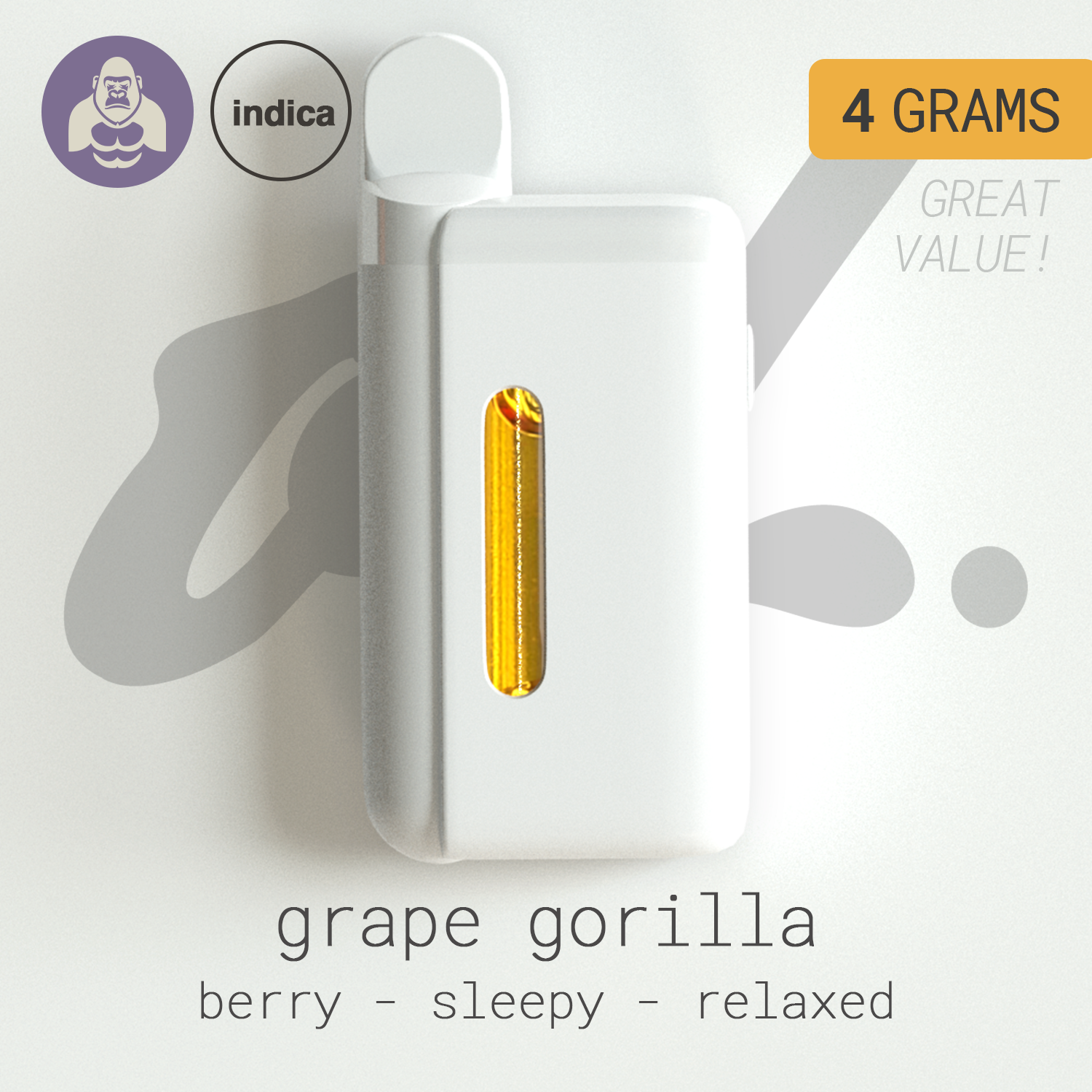 Photograph of product: Oil Tanker (4g) -Grape Gorilla