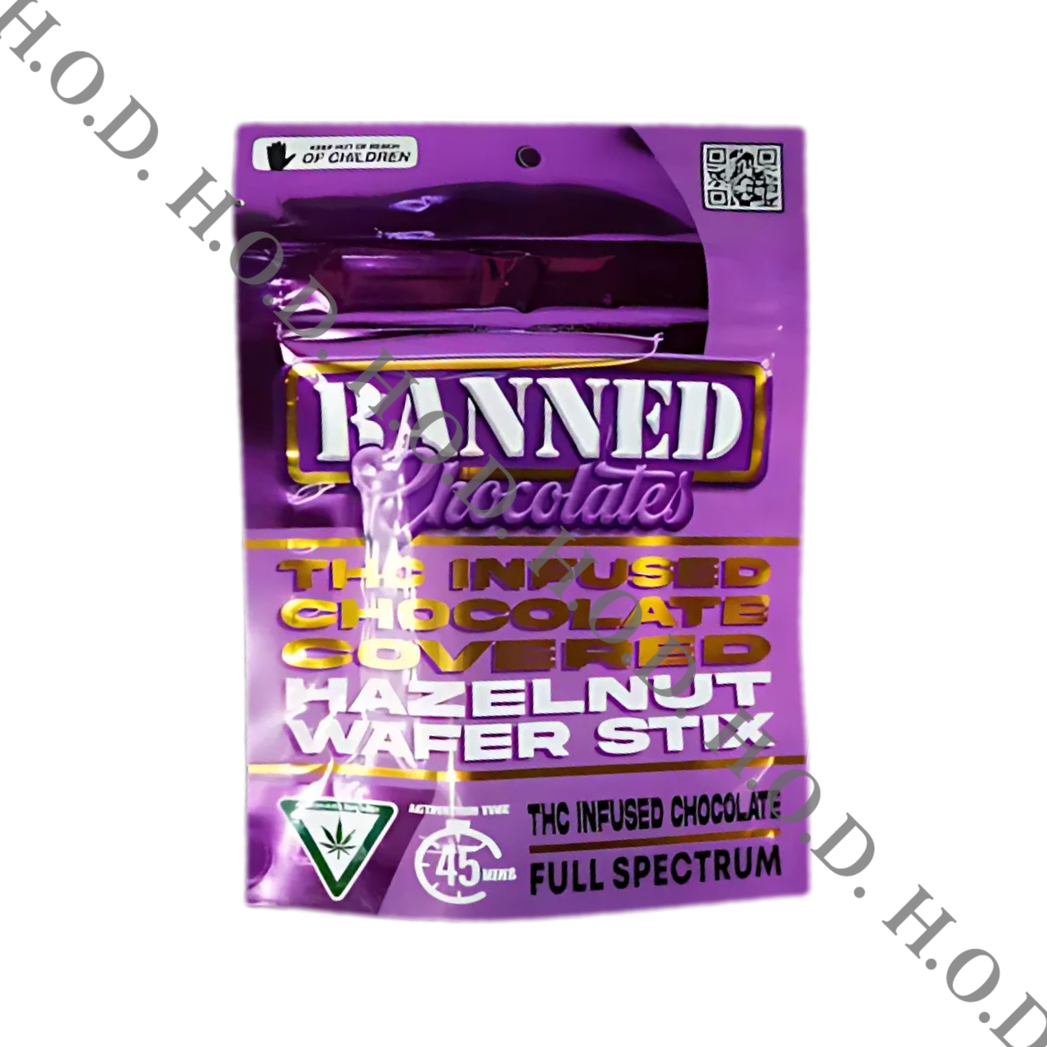 Photograph of product: Banned Chocolate Covered Hazelnut Wafer Stix 200mg