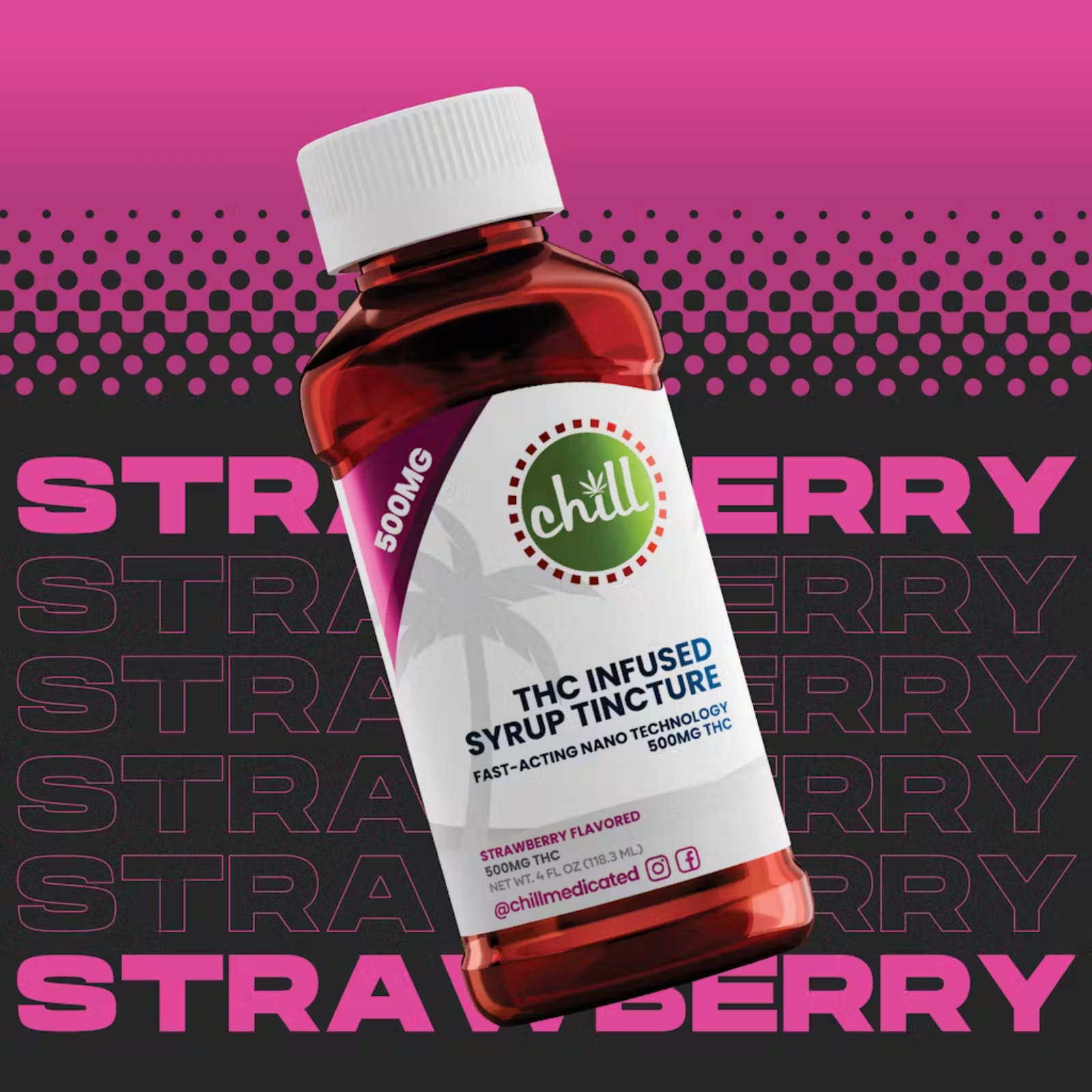 Photograph of product: 500mg Syrup | Strawberry | Chill Medicated