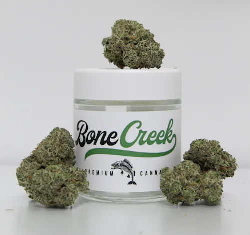 Photograph of product: Bone Creek Flower Zpie 23.9% TH-oui S-Hybrid 3.5g