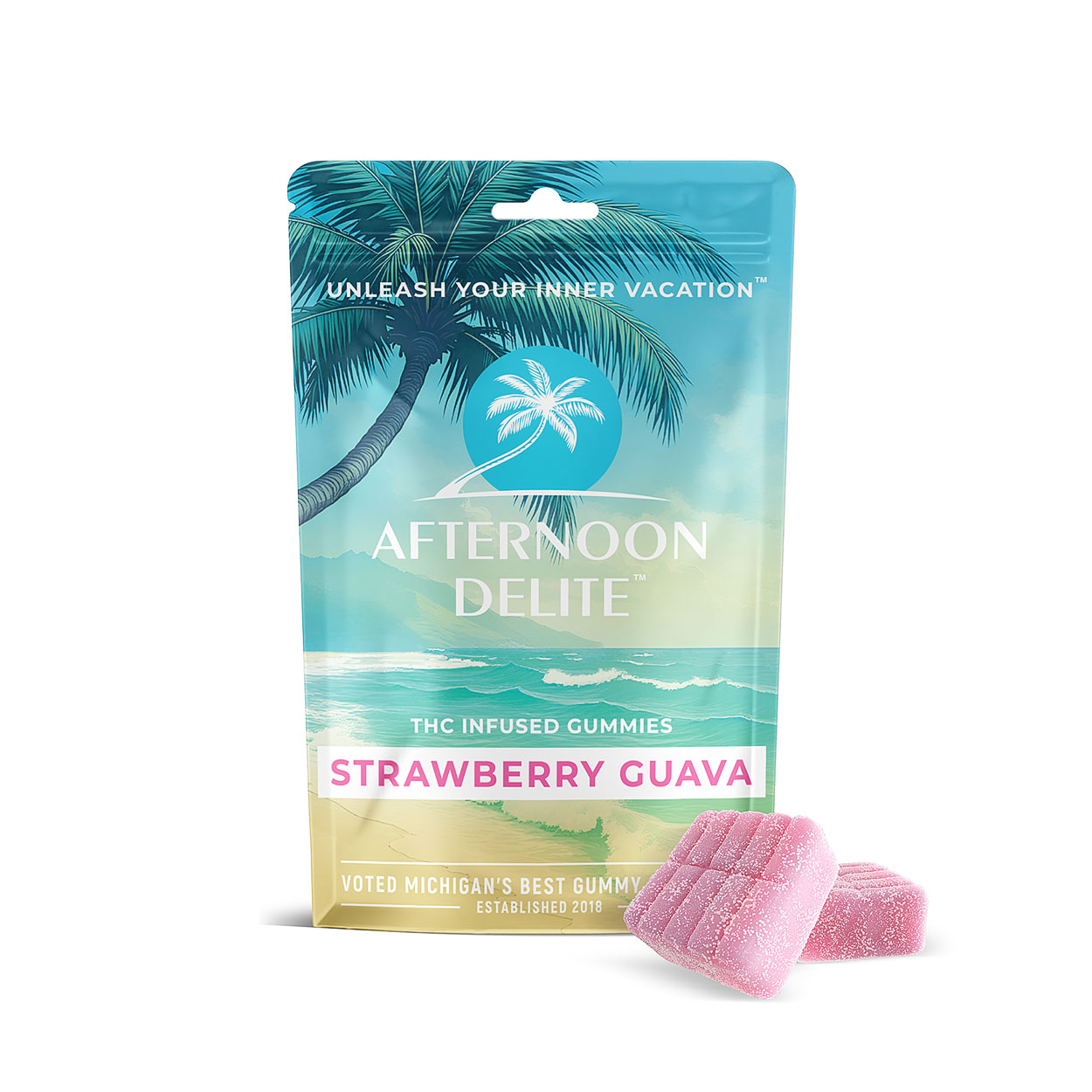 Photograph of product: Afternoon Delite | 200MG Gummies | Strawberry Banana