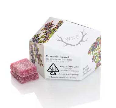 Photograph of product: WYLD HUCKLEBERRY GUMMIES 10PK 100MG