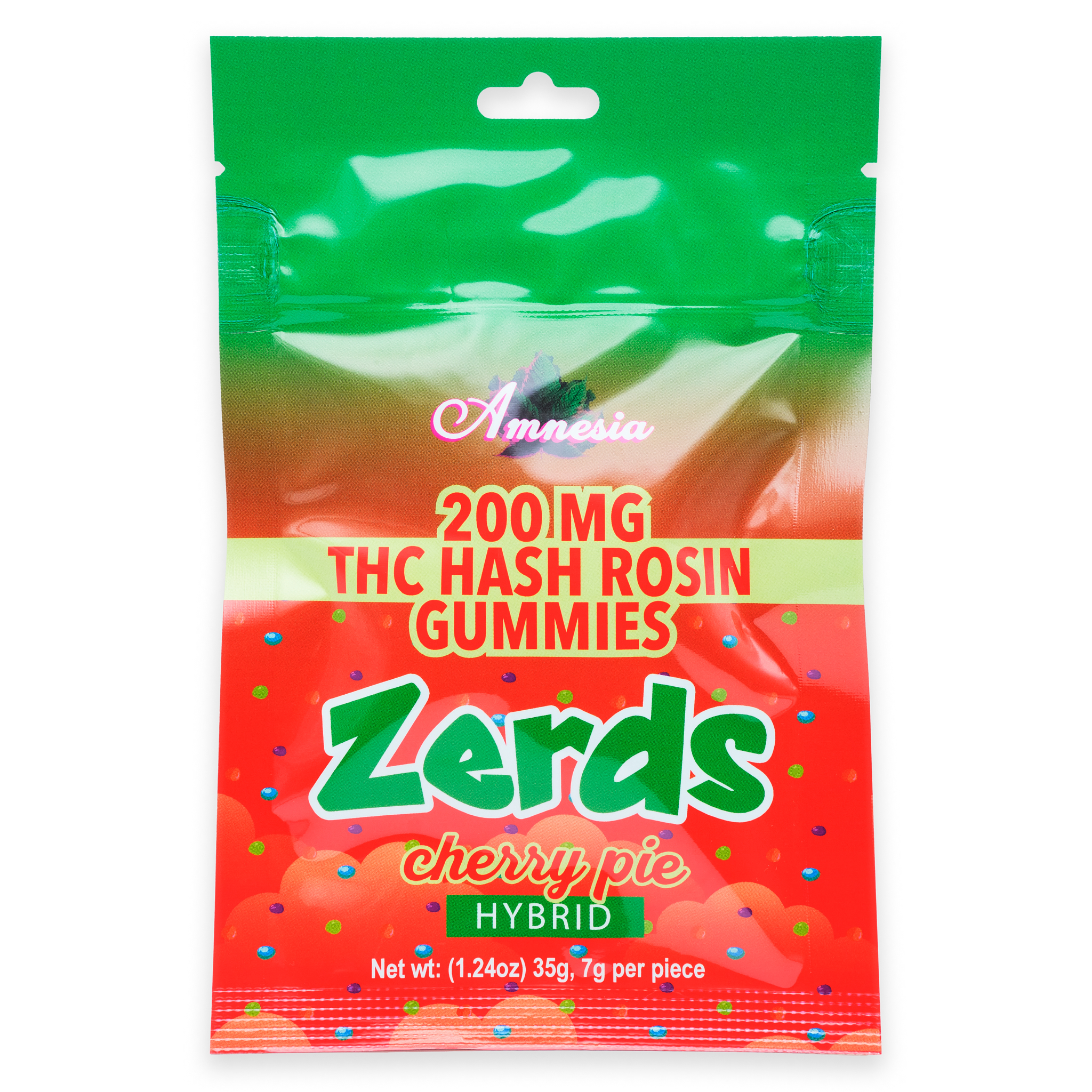 Photograph of product: Zerds | Cherry Pie | 200MG au chocolat Rosin Gummies