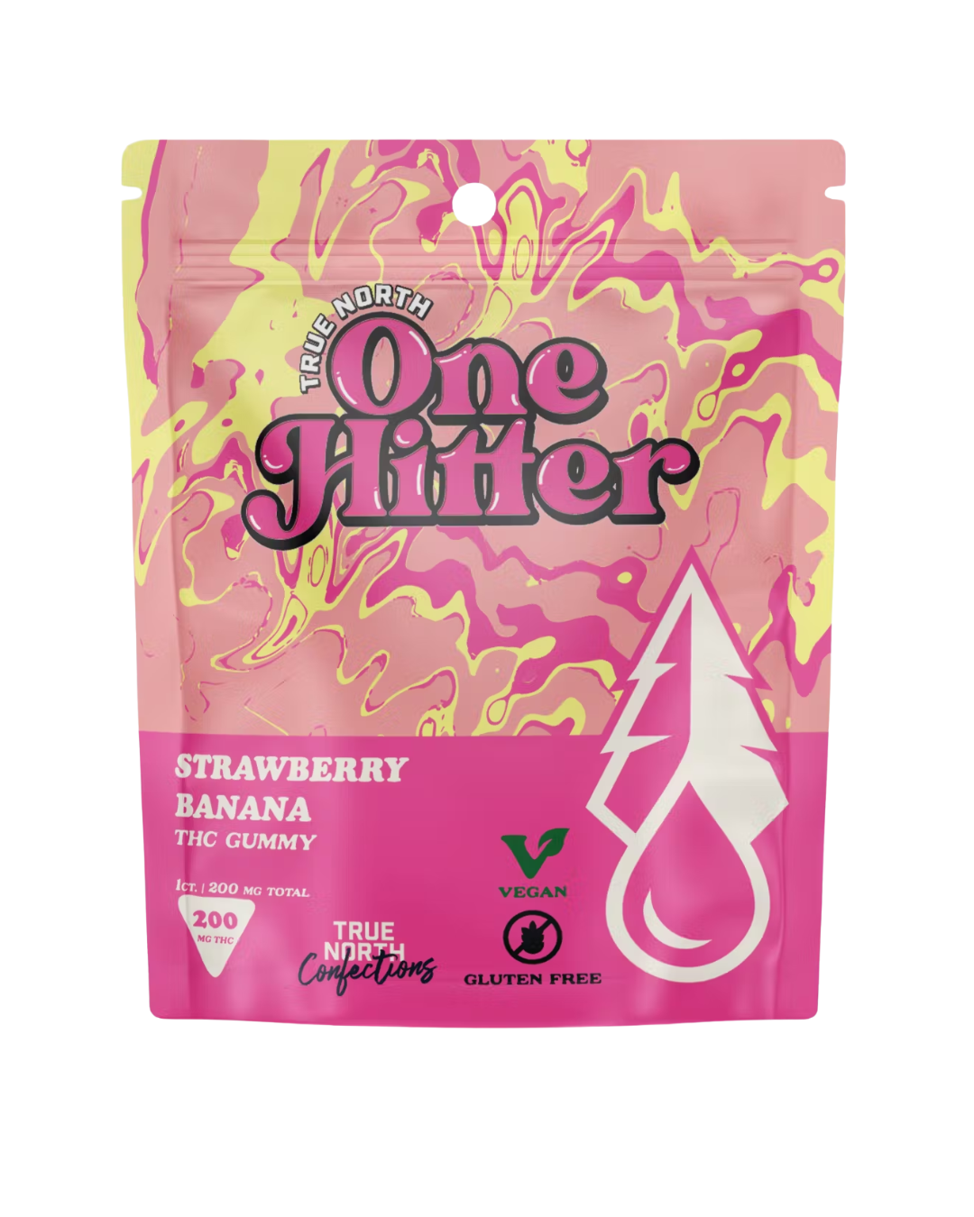 Photograph of product: True North | Strawberry Banana  | 200mg | One Hitter