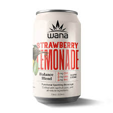 Photograph of product: WANA - 7.5oz RTD - Strawberry Lemonade 4pk - 5mg THC