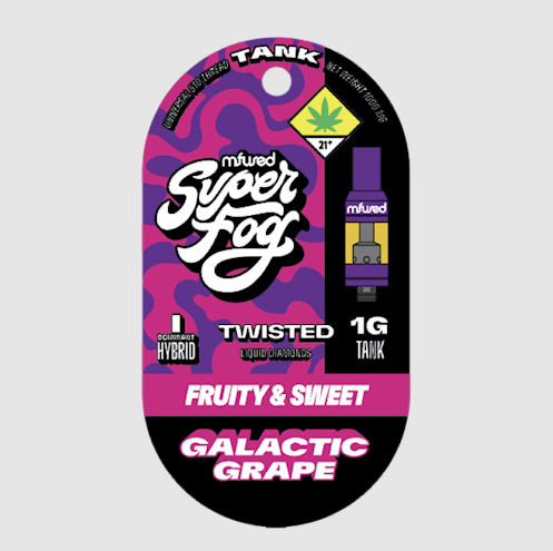 Photograph of product: Super Fog - Twisted - Galactic Grape - Cartridge