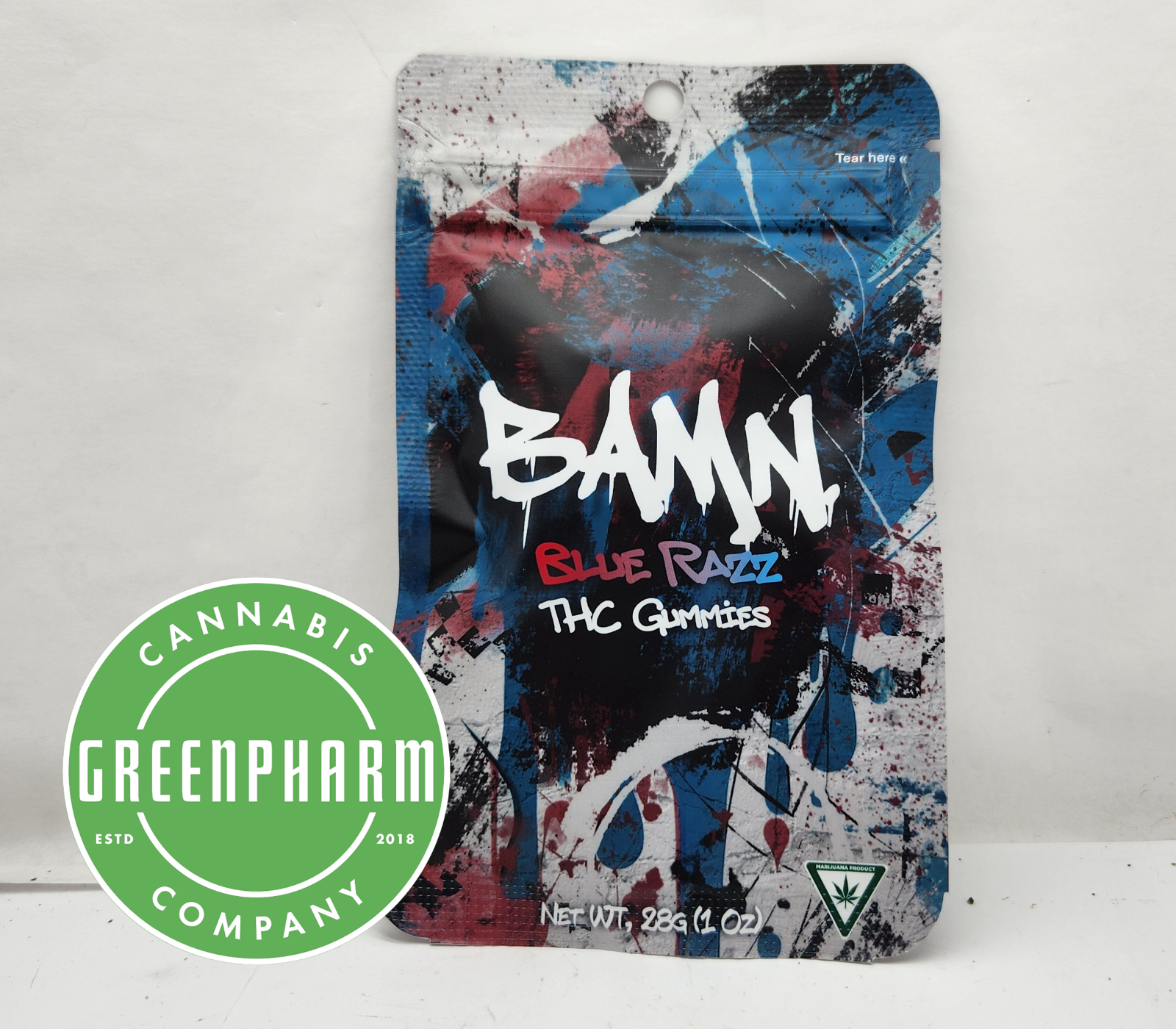 Photograph of product: Edible | BAMN | Blue Razz Gummies | 200mg