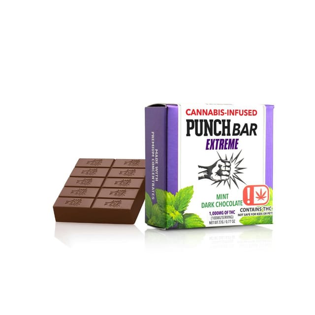 Photograph of product: Dark Mint Chocolate | 100mg Punch Bar - 
