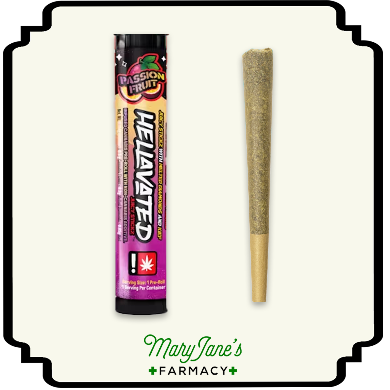 Photograph of product: Passion Fruit Juicy Stickz Infused Pre-Roll | .75g