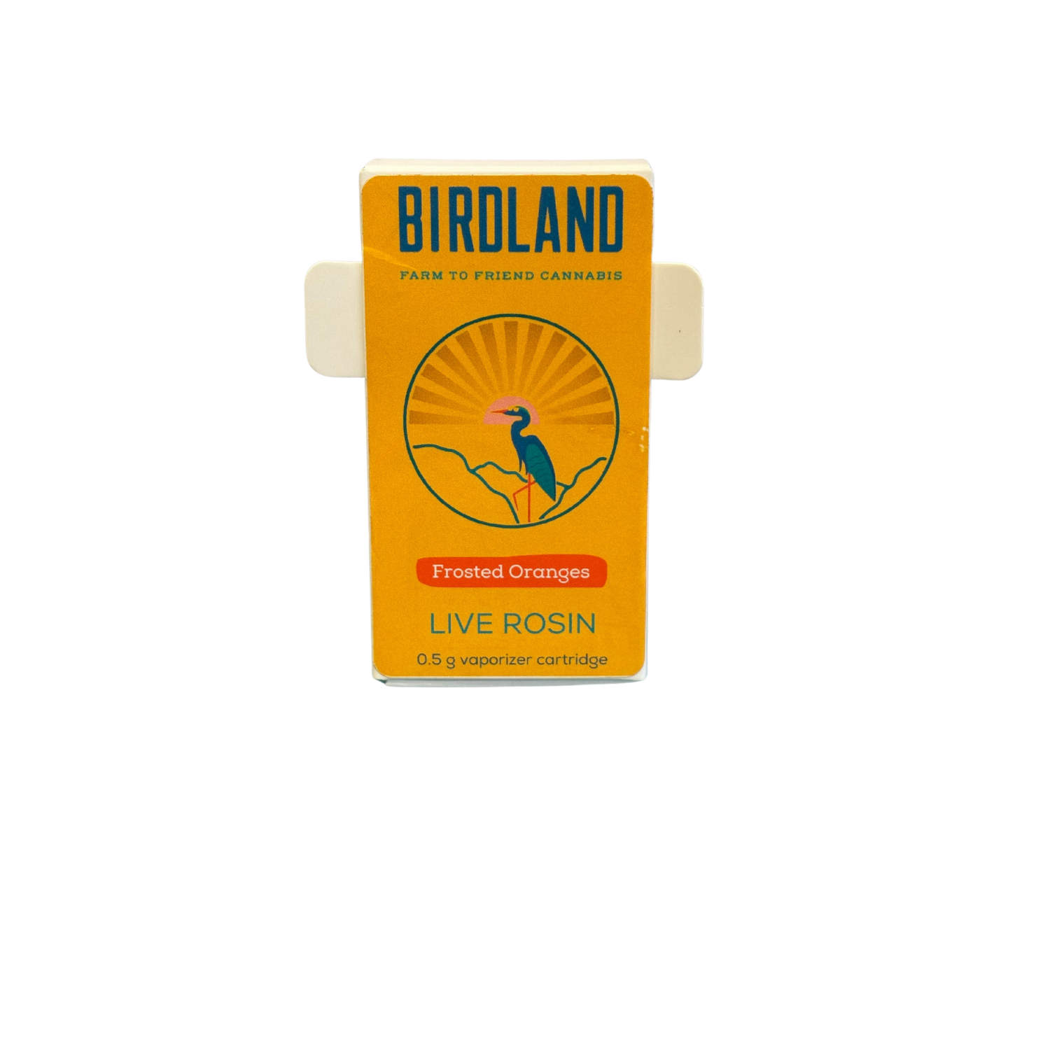 Photograph of product: Live Rosin Vape Cartridge - 1/2g | Birdland | Frosted Oranges