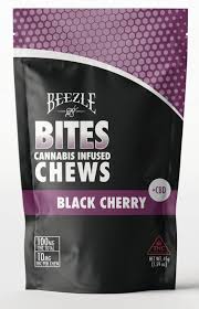 Photograph of product: Beezle Bites 100mg (25mg:CBD) 10ct Black Cherry 4:1 TH-oui:CBD