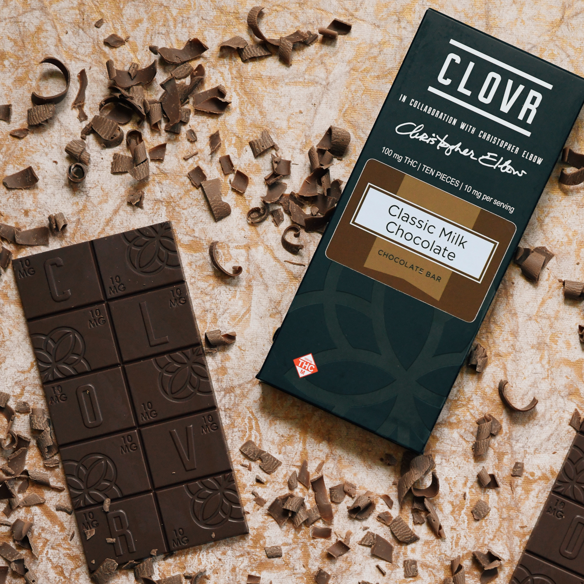 Photograph of product: Clovr-Chocolate Bar-Classic Milk--100mg