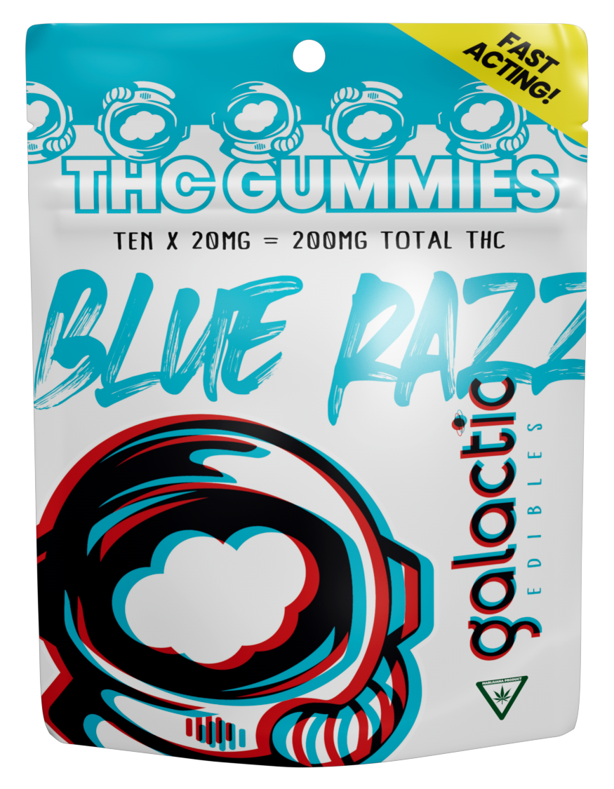 Photograph of product: Blue Razz Fast Acting Gummies | 200mg