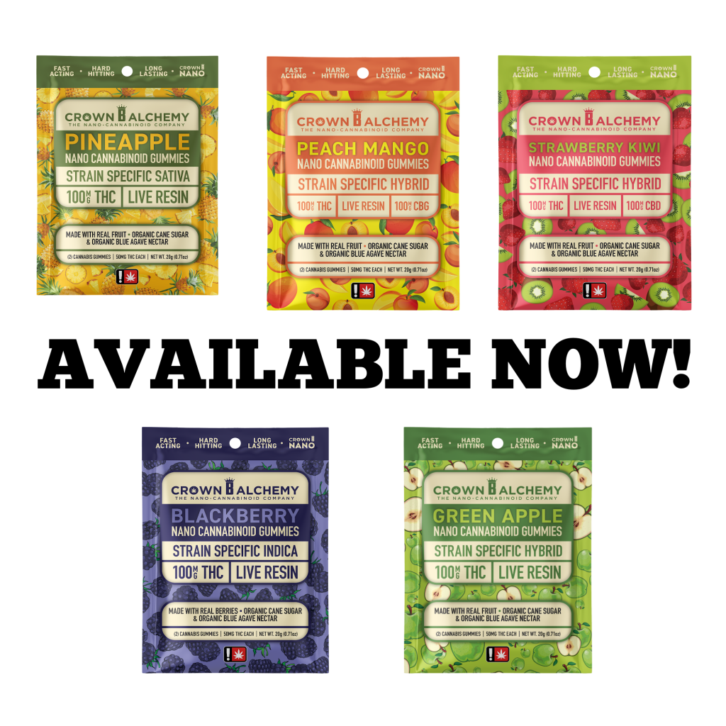 Photograph of product: Crown B Alchemy - Pineapple - 100mg Nano Gummy