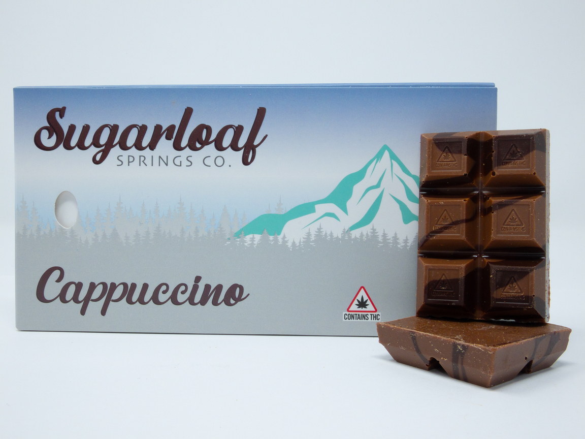 Photograph of product: SMS Cappuccino Chocolate Bar 100mg