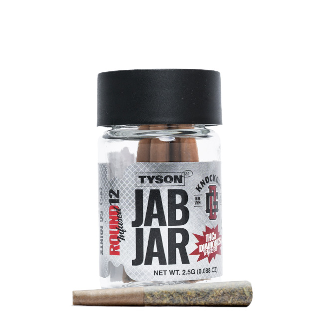 Photograph of product: JAB JAR - KNOCK OUT OG - DIAMOND INFUSED 5-PACK