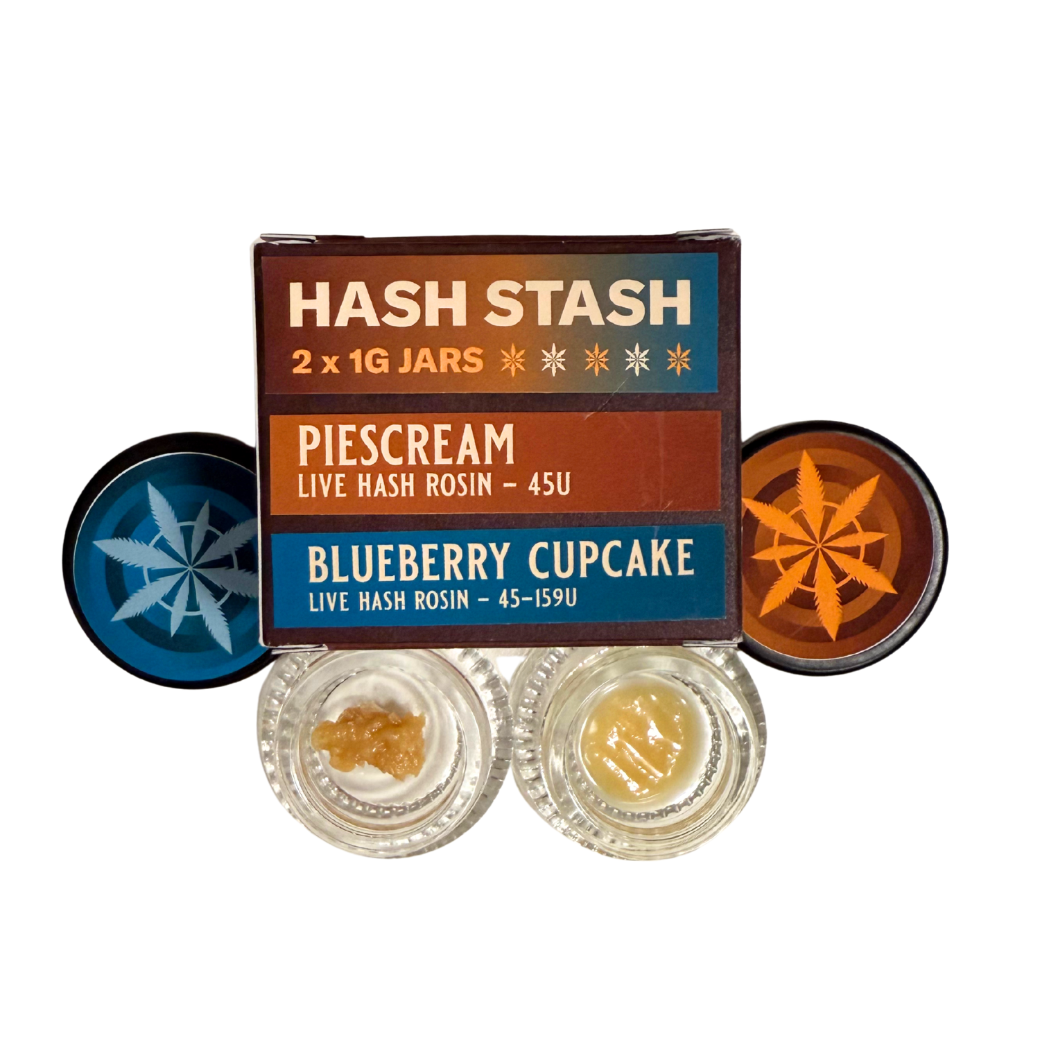 Photograph of product: Blueberry Cupcake + Piescream | Live Rosin Stash Box