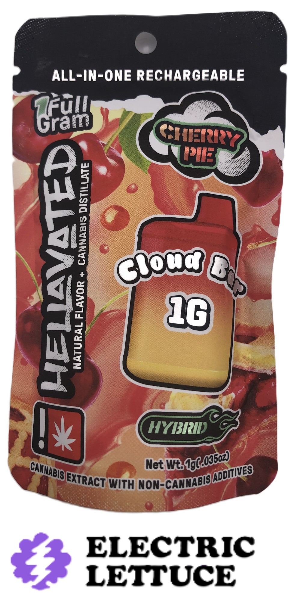 Photograph of product: Hellavated Profilez Cherry Pie AIO Cartridge 1g