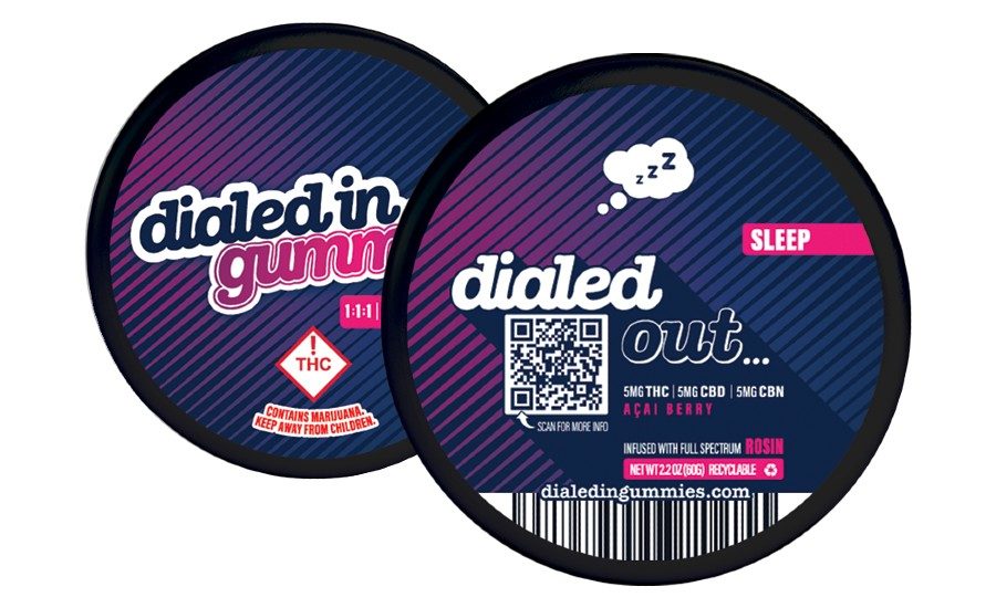 Photograph of product: Dialed In 100mg 1:1:1 Gummies (I) SLEEP