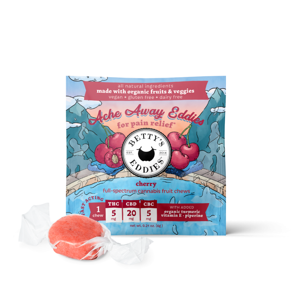 Photograph of product: Fruit Chews 10 Pack - Cherry