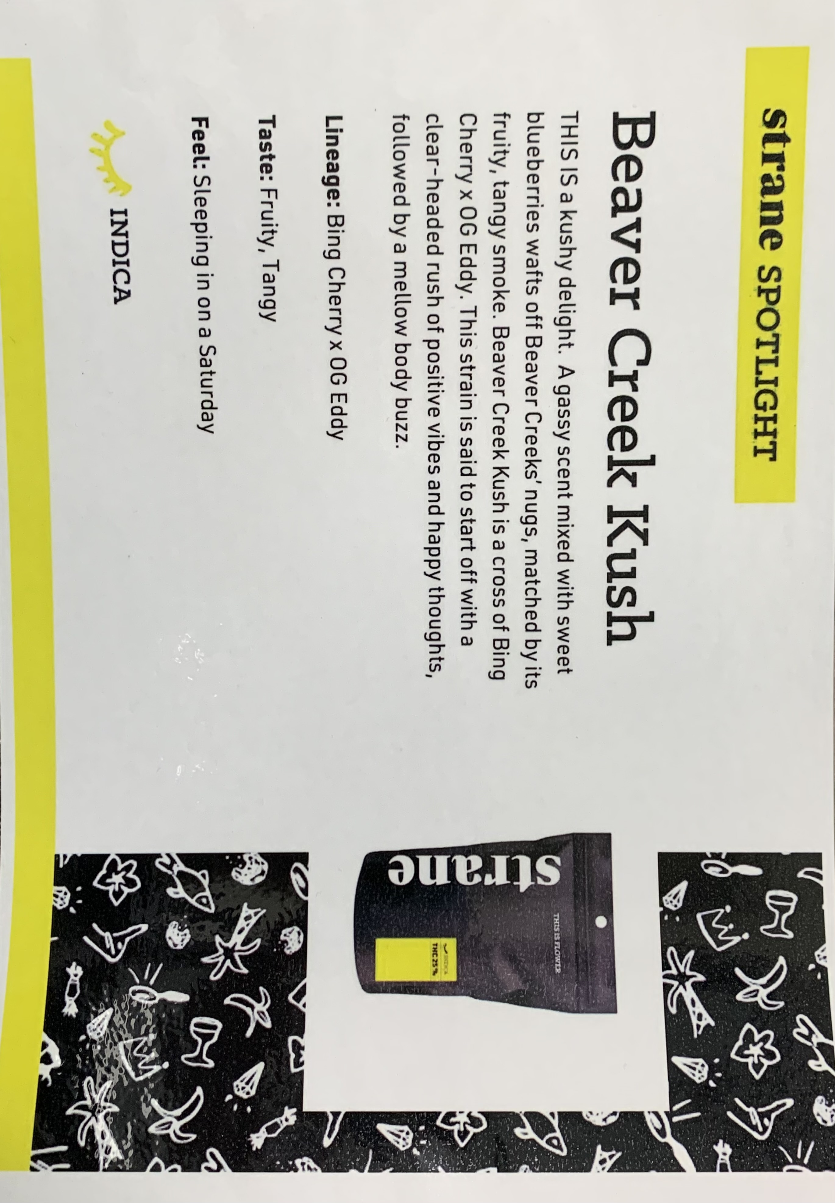 Photograph of product: STRANE | Beaver Creek Kush 3.5g | Oui'd