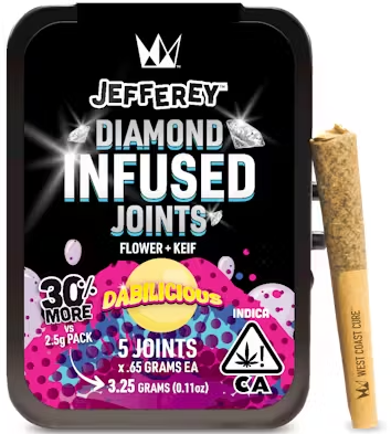 Photograph of product: Dabilicious [I] - 3.25G Jefferey Infused Prerolls 5PK