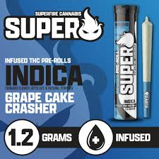 Photograph of product: SuperFire - Infused Preroll - Grape Cake Crasher  - 1.2g