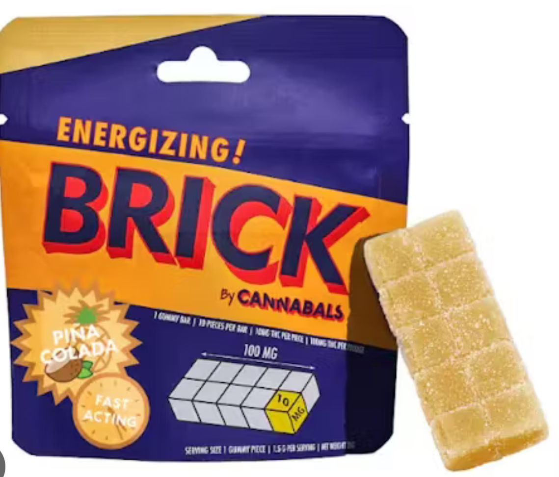 Photograph of product: Pina Colada Brick - 100mg - Gummies - Cannabals