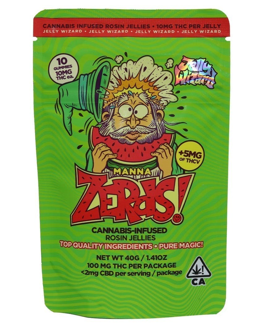 Photograph of product: Jelly Wizard - Zerds Manna TH-oui/TH-ouiV 100MG:5MG