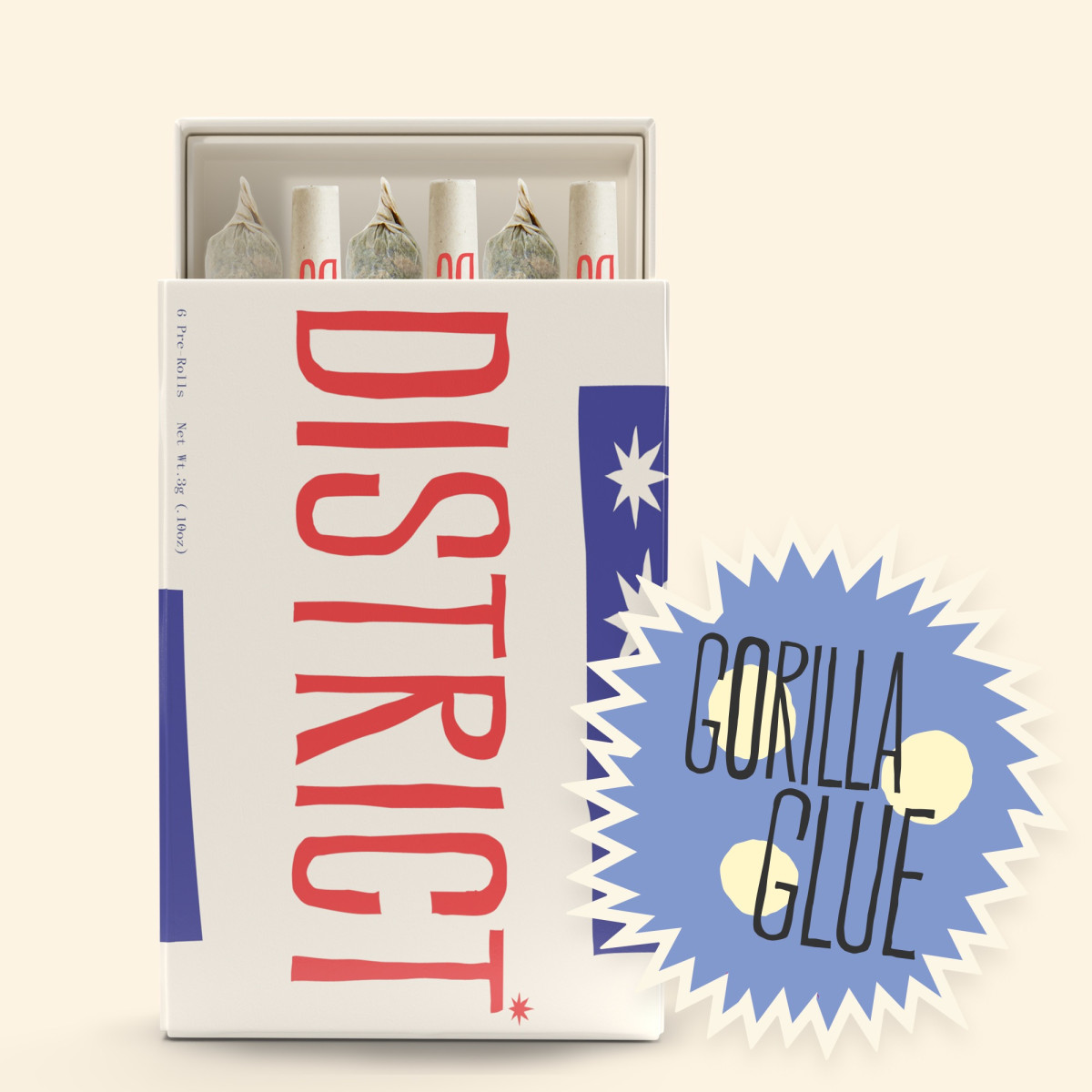 Photograph of product: Gorilla Glue | Pre Roll 6 Pack | .5g each