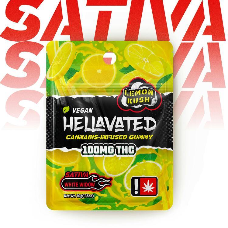 Photograph of product: Hellavated 100mg Lemon Kush Gummy