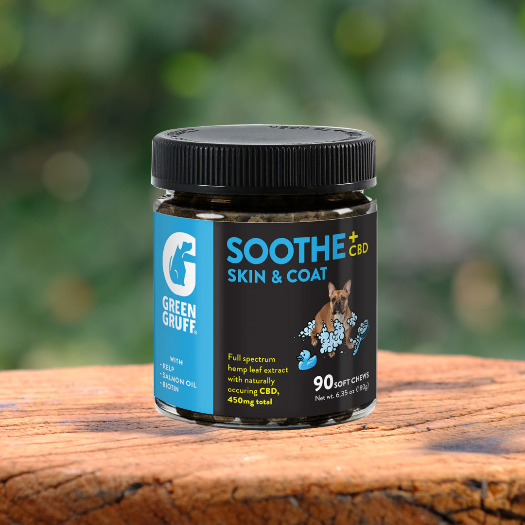 Photograph of product: Soothe- Skin and Coat 90ct Dog Chew - BOTH