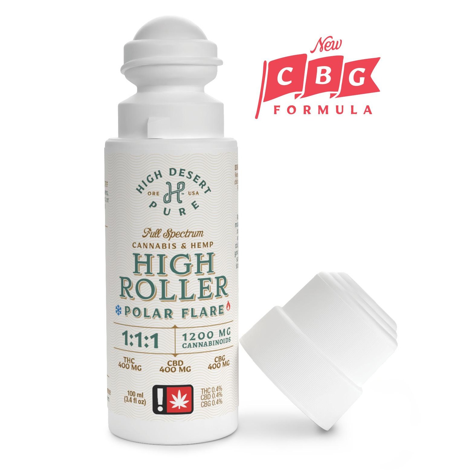 Photograph of product: Polar Flare 1:1:1 Roll-On | 1290mg