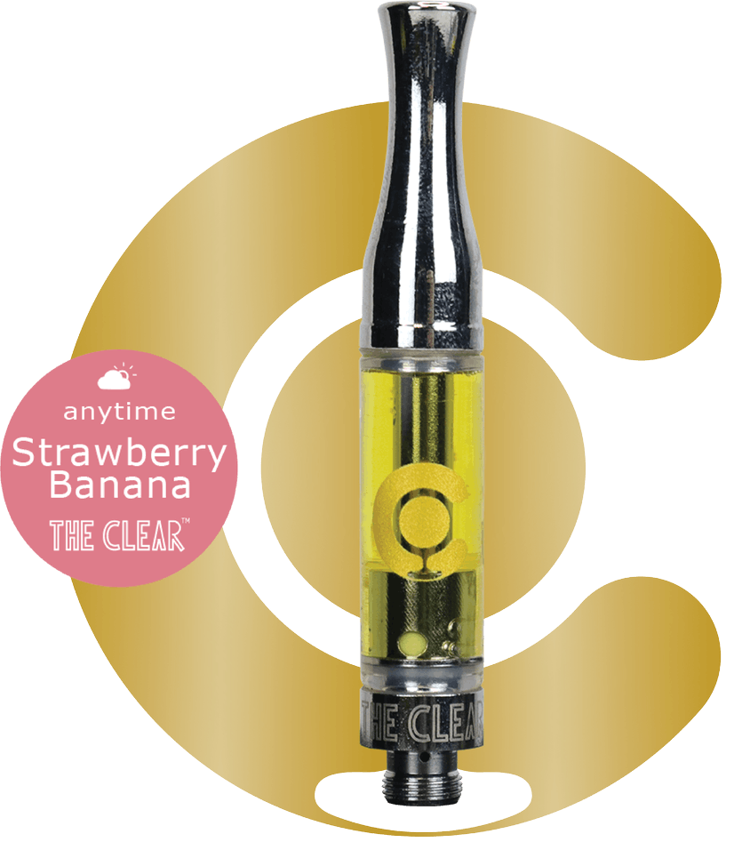 Photograph of product: The Clear Strawberry Banana Elite Cartridge 1g