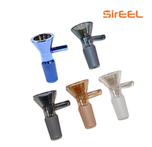 Photograph of product: SirEEL | Accessories | Glass + Pipes | Iridized Martini Flower Bowl w/ Handle | 10MM | Assorted Colors