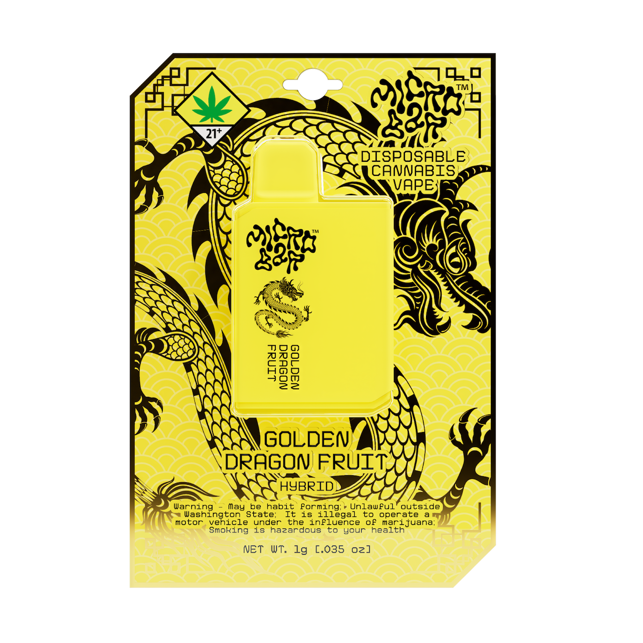 Photograph of product: Micro Bar VAPE Golden Dragon Fruit Disp 1g