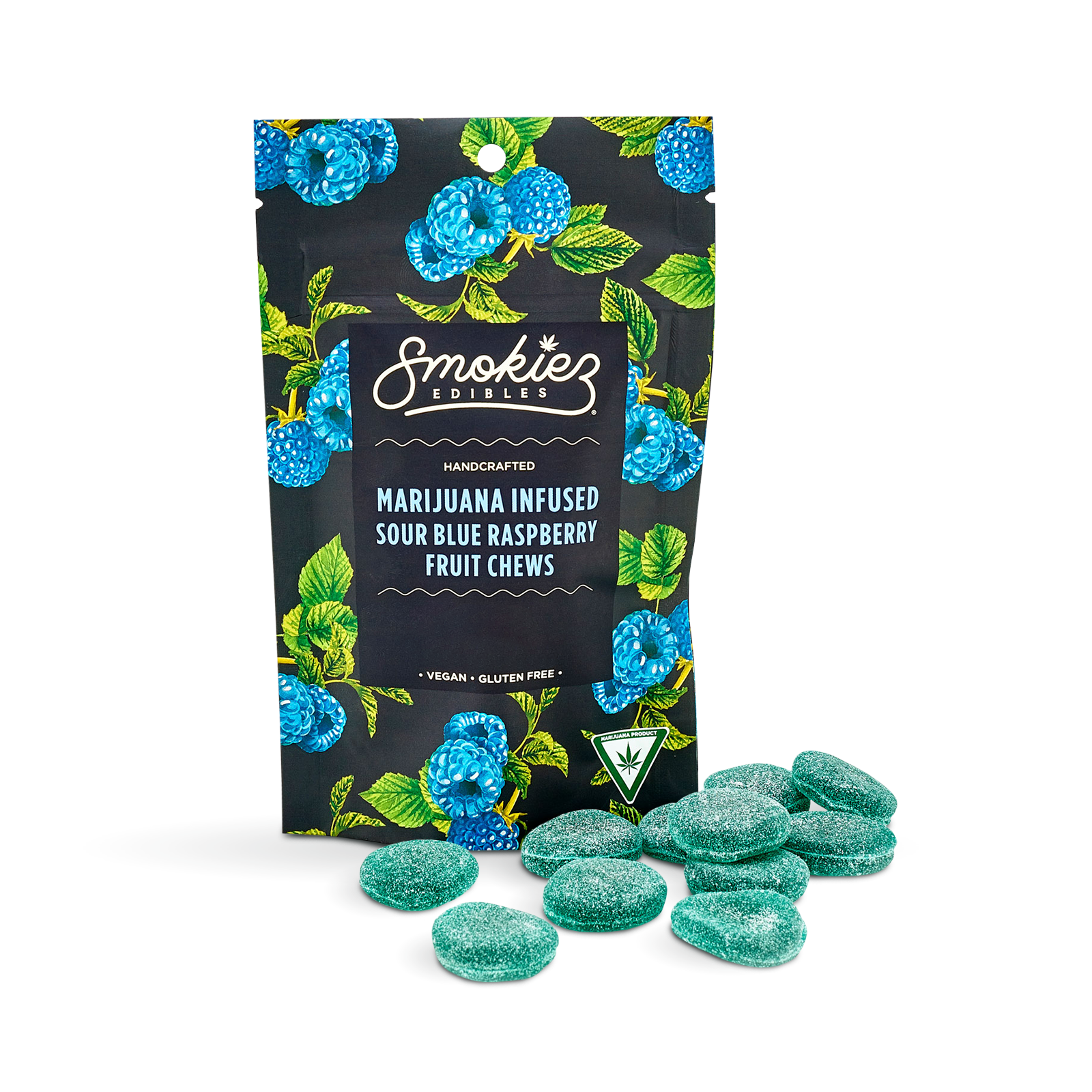 Photograph of product: SMOKIEZ - GUMMIES - SOUR BLUE RAZ - 200MG