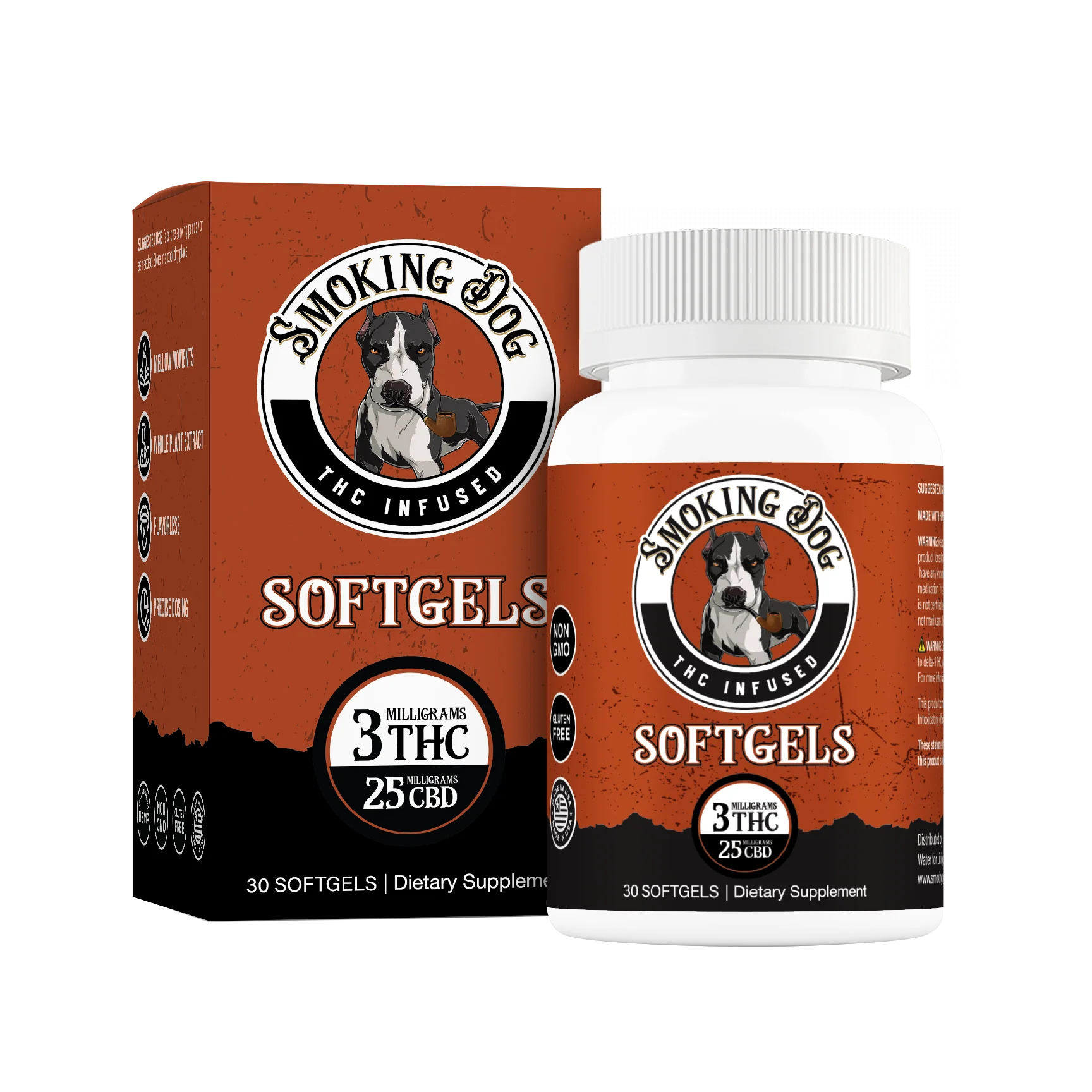 Photograph of product: Smoking Dog - 3mg TH-oui Soft Gel - Gel Cap