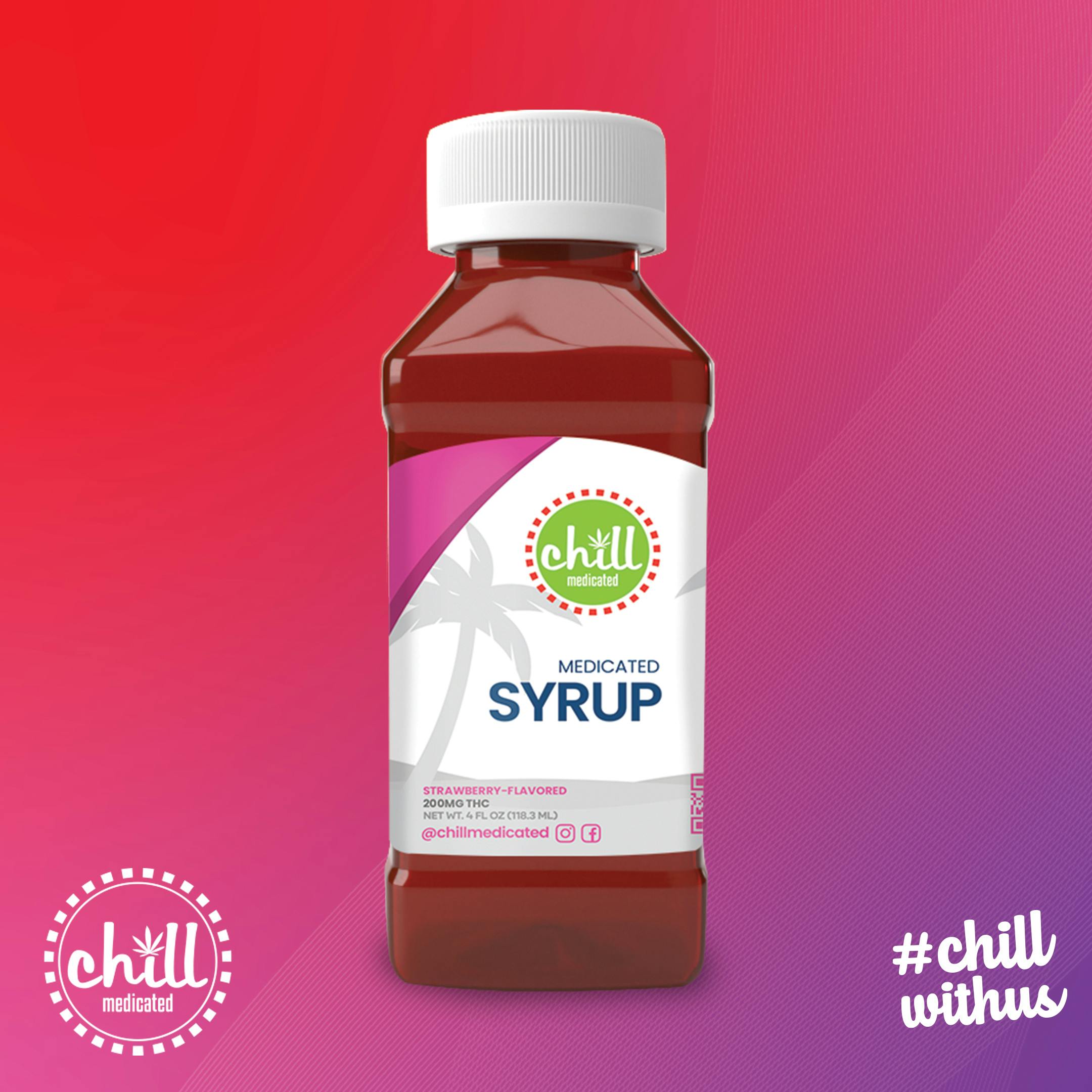 Photograph of product: CHILL MEDICATED | 200MG SYRUP | STRAWBERRY