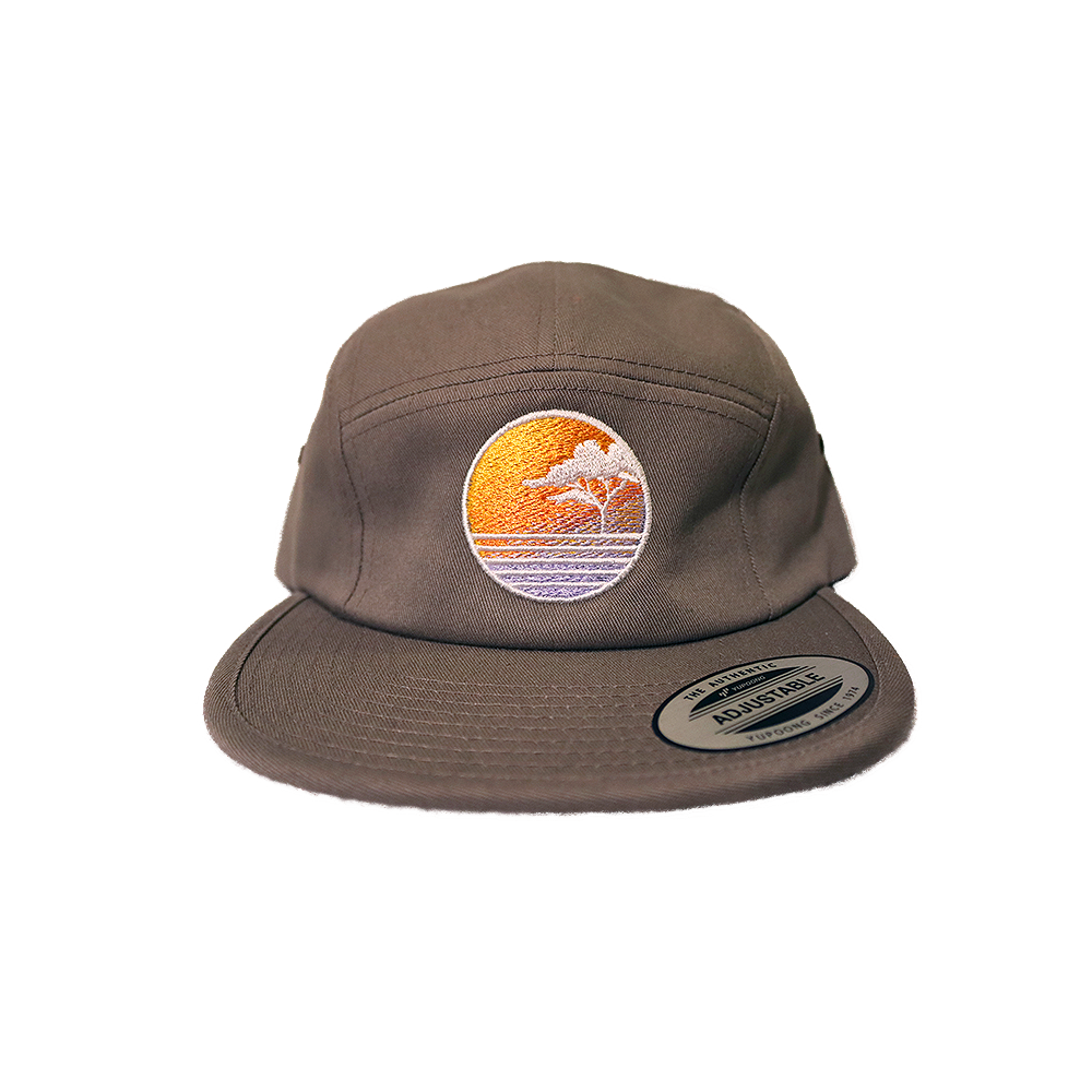 Photograph of product: 5 Panel Hook Vaporwave Hat - Grey