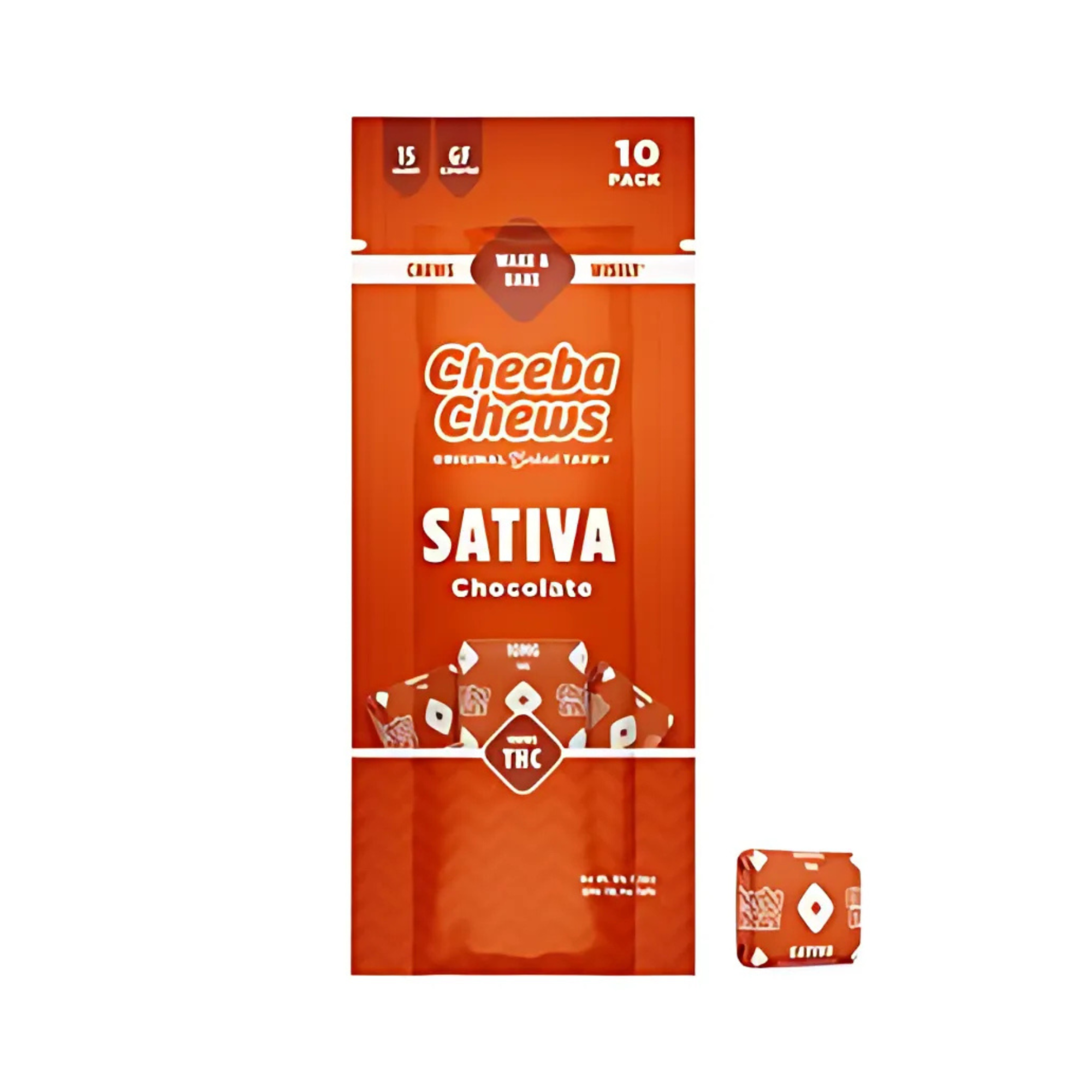 Photograph of product: Cheeba Chews | Oui'd (S) Chocolate Taffy | 10 Pack (100mg)