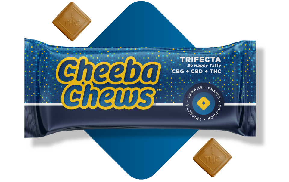 Photograph of product: Cheeba Chew - Caramel Trifecta - 1:1:1TH-oui/CBD/CBG