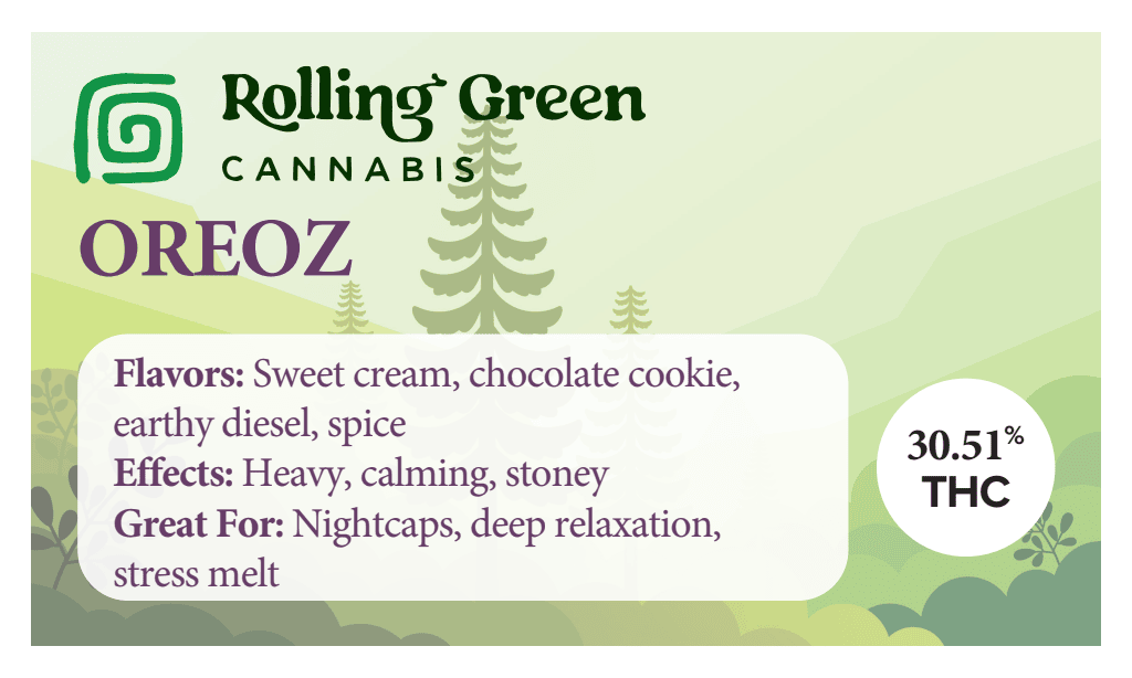 Photograph of product: Rolling Green- Oreoz - Flower - 3.5g