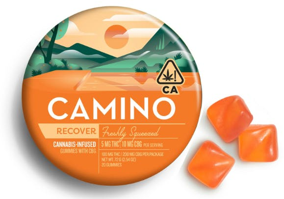 Photograph of product: Camino Mango Serenity 1:1 Gummies, 100mg