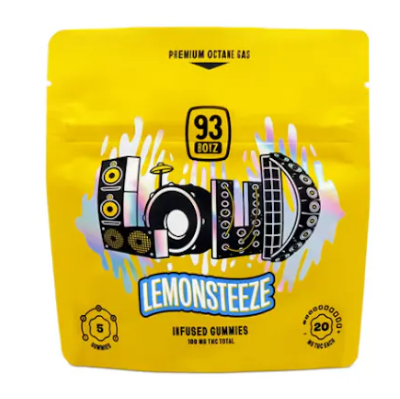 Photograph of product: Edible* - 93 Boyz - LOUD Lemonsteeze Gummies (H) - 100mg (5pk)